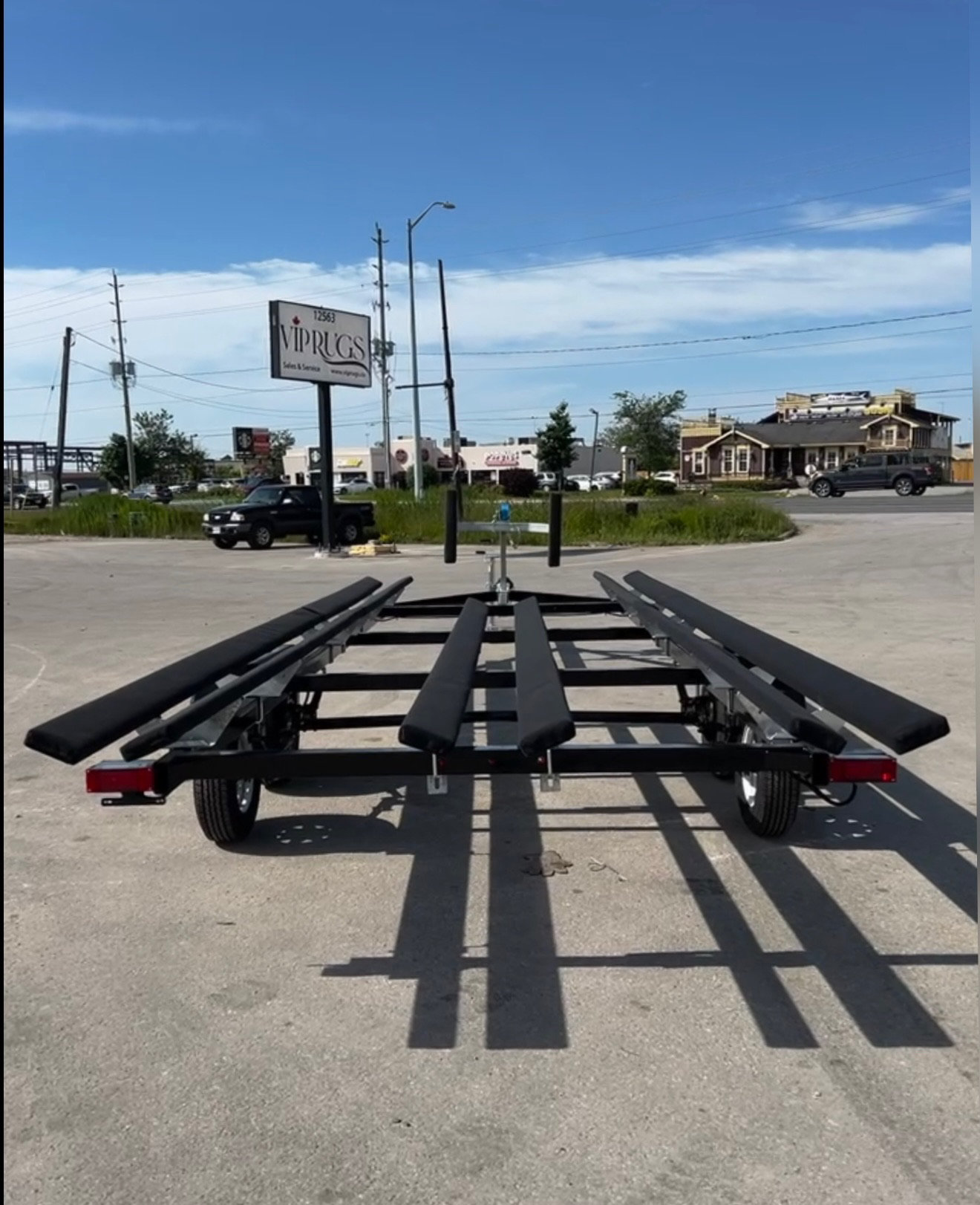 7,000lb Tandem Steel Pontoon Tri-Toon Boat Trailer photo 3