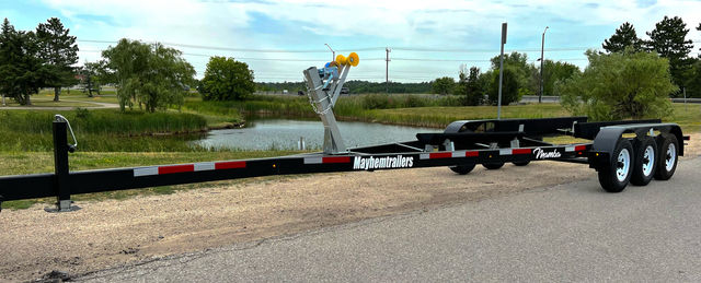 28-34ft Steel 15,000lb Boat Trailer Tri Axle