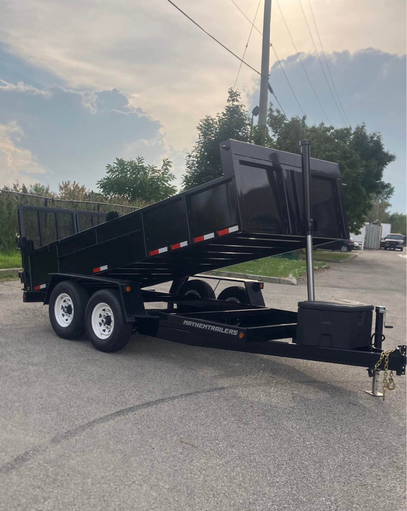 6.5 x 14 7 Ton Combo Gate Black Dump Trailer photo 1