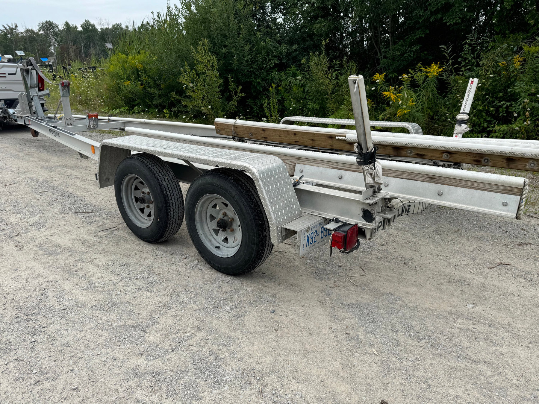 Aluminum Tandem axle boat trailer 2 3500lb axles photo 2