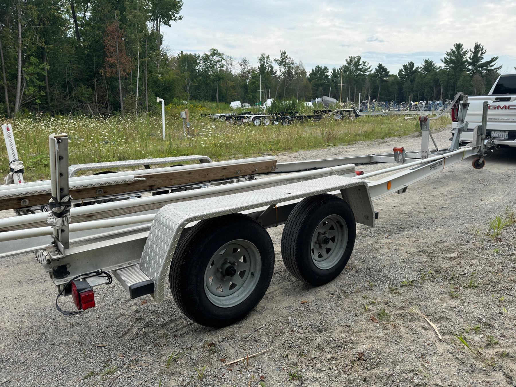 Aluminum Tandem axle boat trailer 2 3500lb axles photo 1