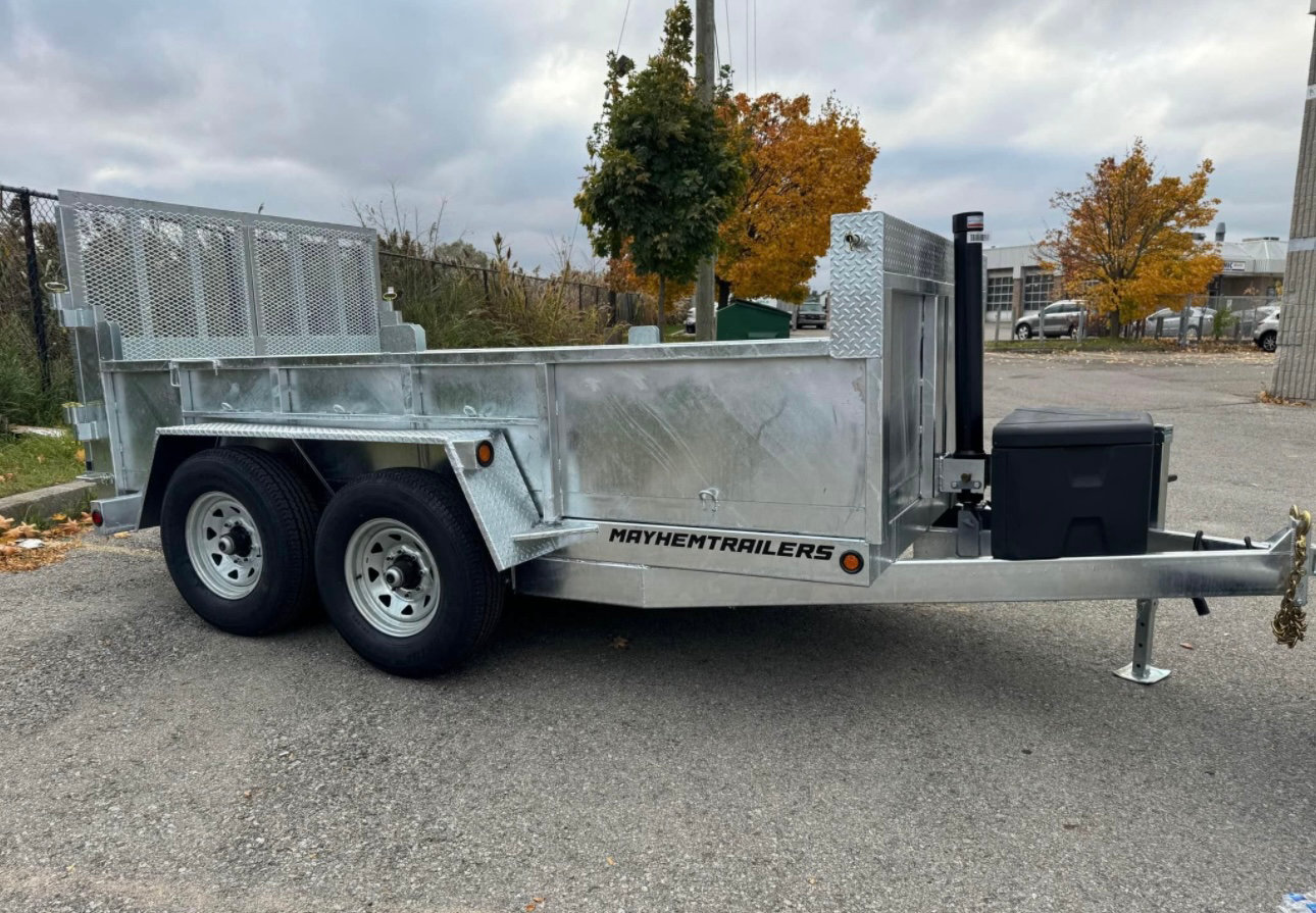 6.5 x 12 7Ton Combo Dump Trailer Telescopic Lift With Ramps photo 2