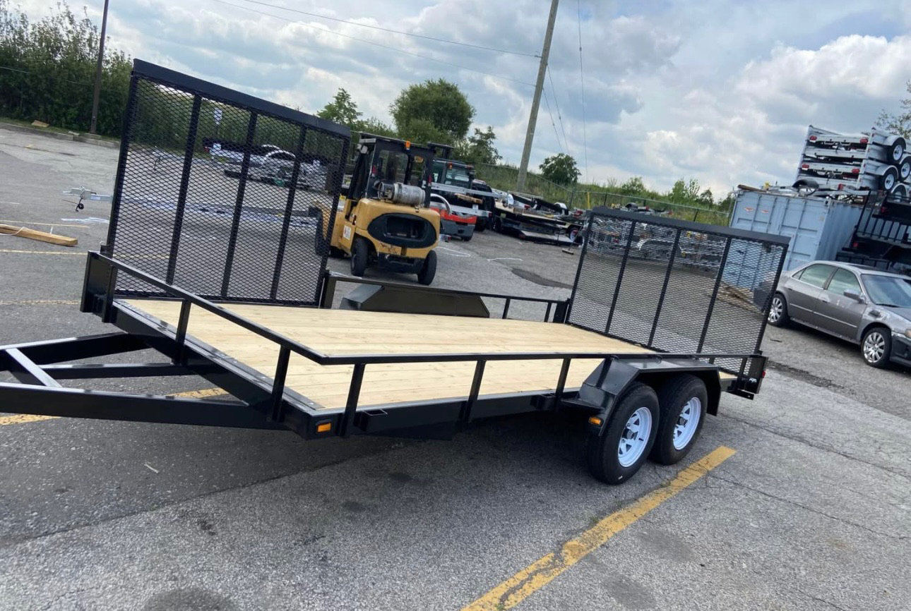 80 x 14 Tandem 7,000lb Dual Gate Atv/Utility Trailer photo 1