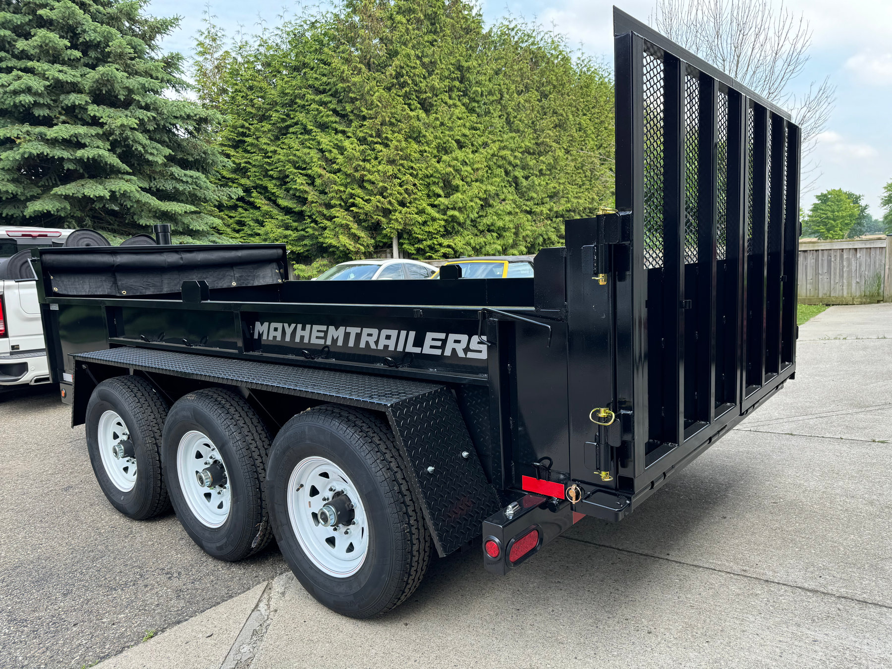 6.5 x 14 10ton combo dump trailer Black photo 7