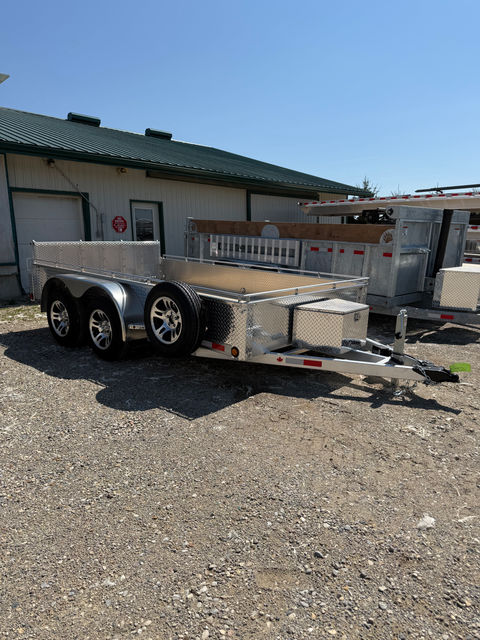 6 x 14 Tandem Axle Aluminum Landscape Trailer 3500lb axles