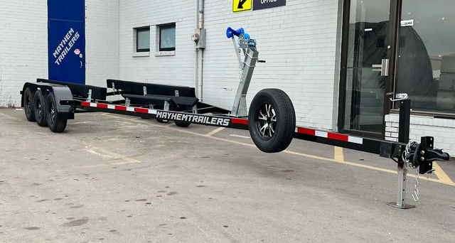 28-34ft Steel 10,500lb Boat Trailer Tri Axle