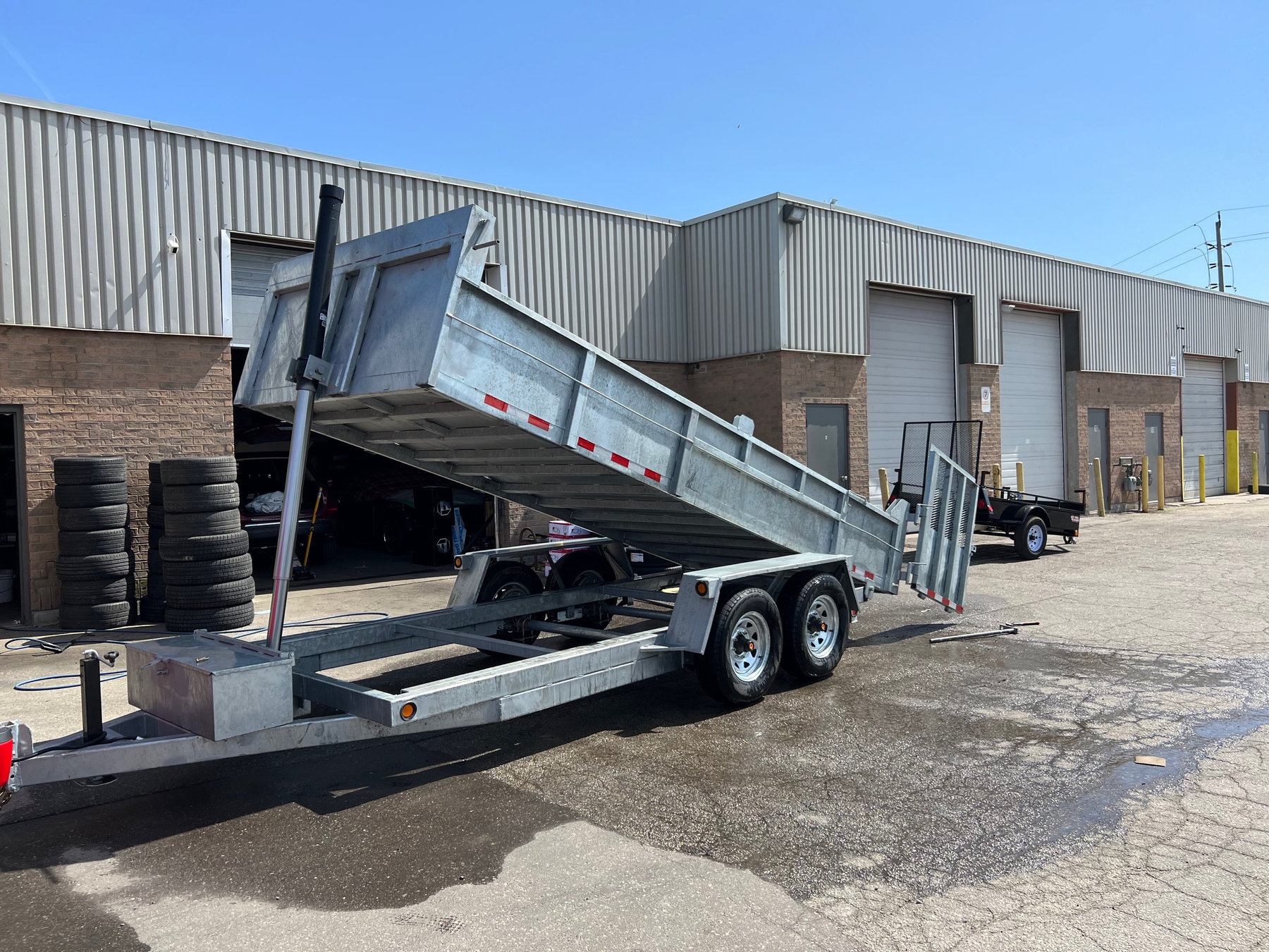 6.5 x 16 7 TON COMBO DUMP TRAILER TELESCOPIC LIFT photo 1