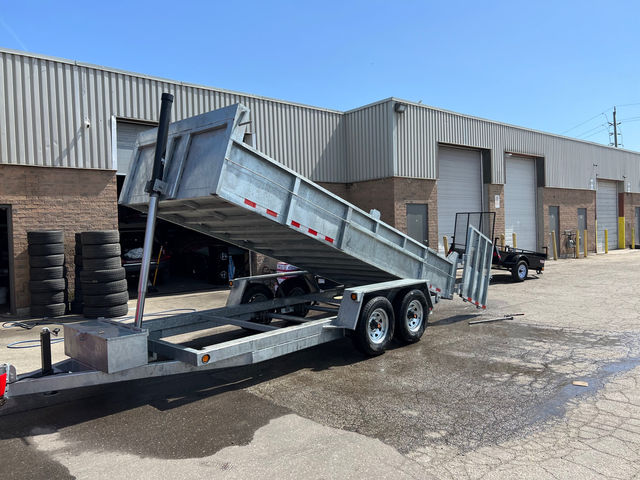 6.5 x 16 7 TON COMBO DUMP TRAILER TELESCOPIC LIFT