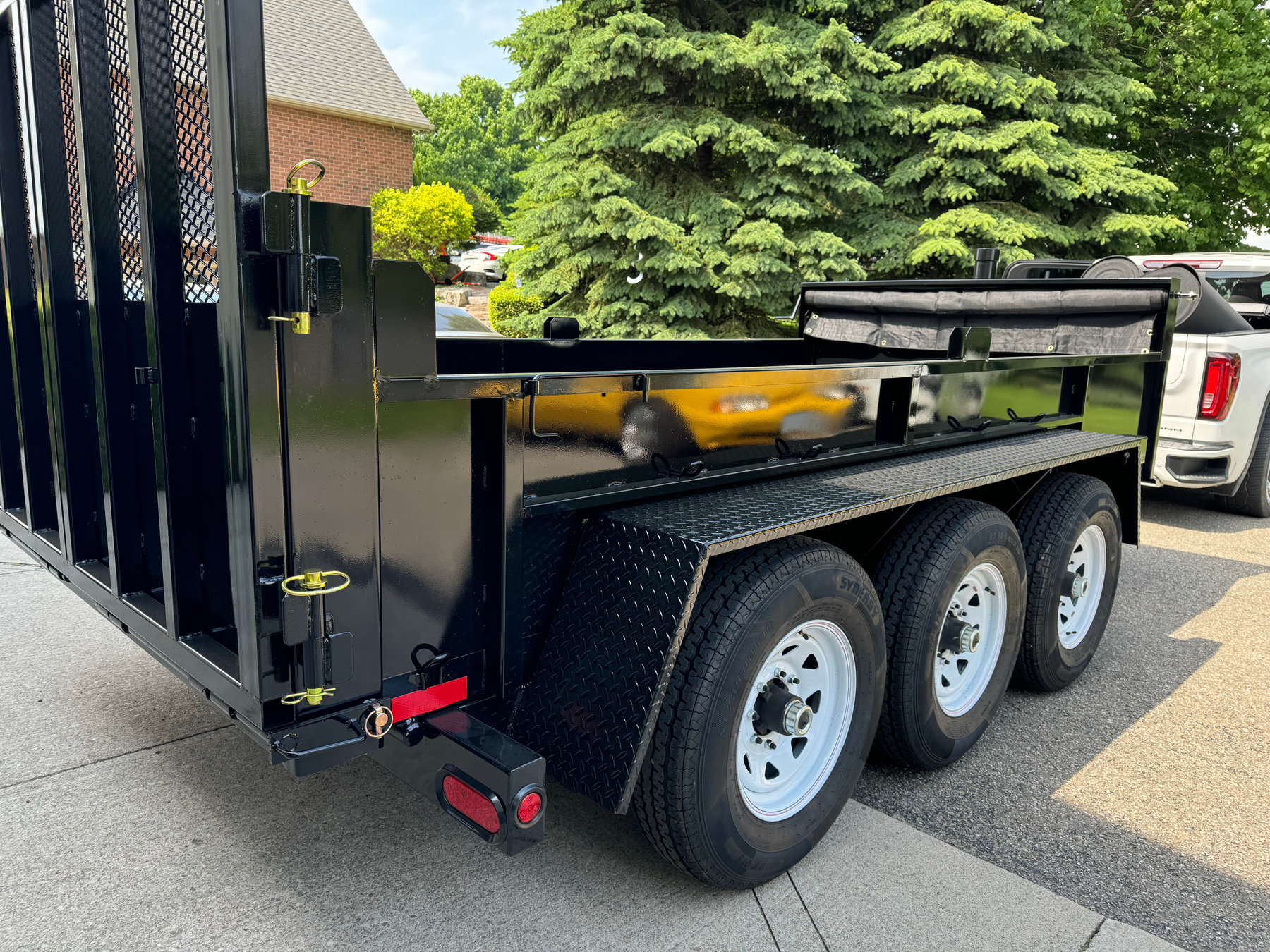 6.5 x 14 10ton combo dump trailer Black photo 4