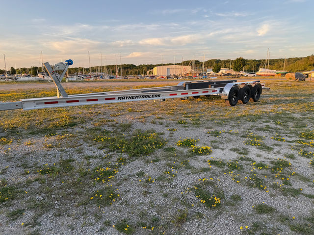 28-34ft Aluminum 15,000lb Boat Trailer Tri Axle