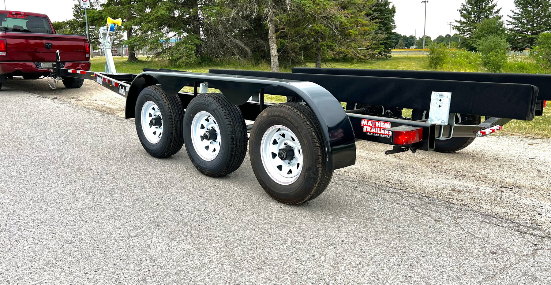 28-34ft Steel 15,000lb Boat Trailer Tri Axle photo 4