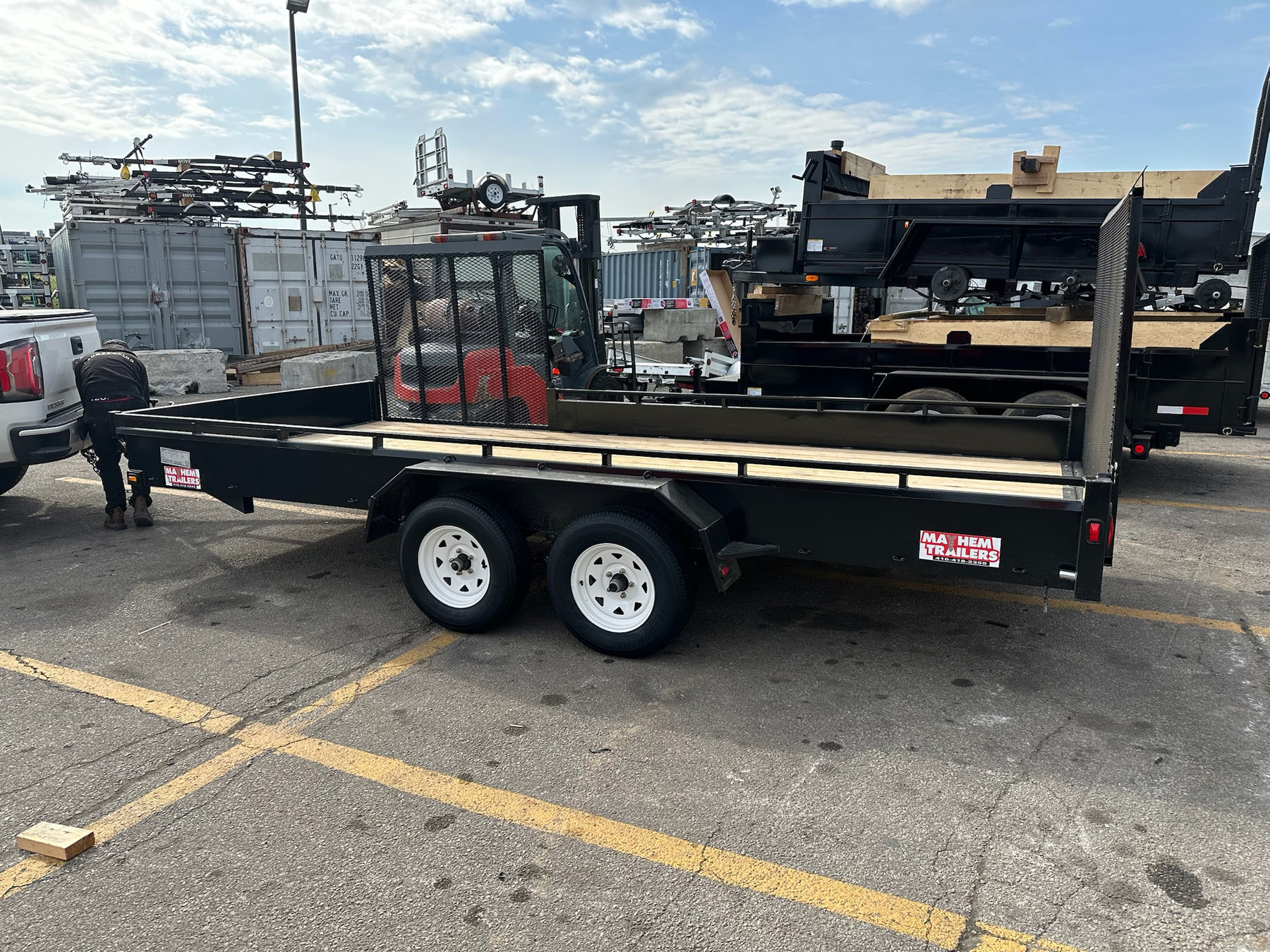 80 x 12' TANDEM LANDSCAPE TRAILER DUEL GATE - LS612T photo 1