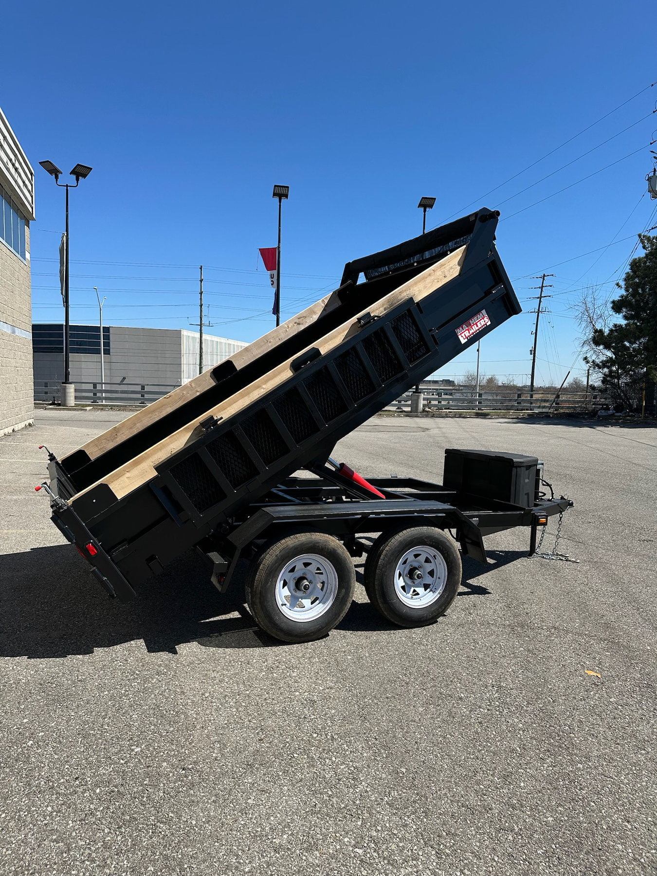 6 x 10 Scissor Lift 3.5Ton Dump Trailer With Ramps photo 3