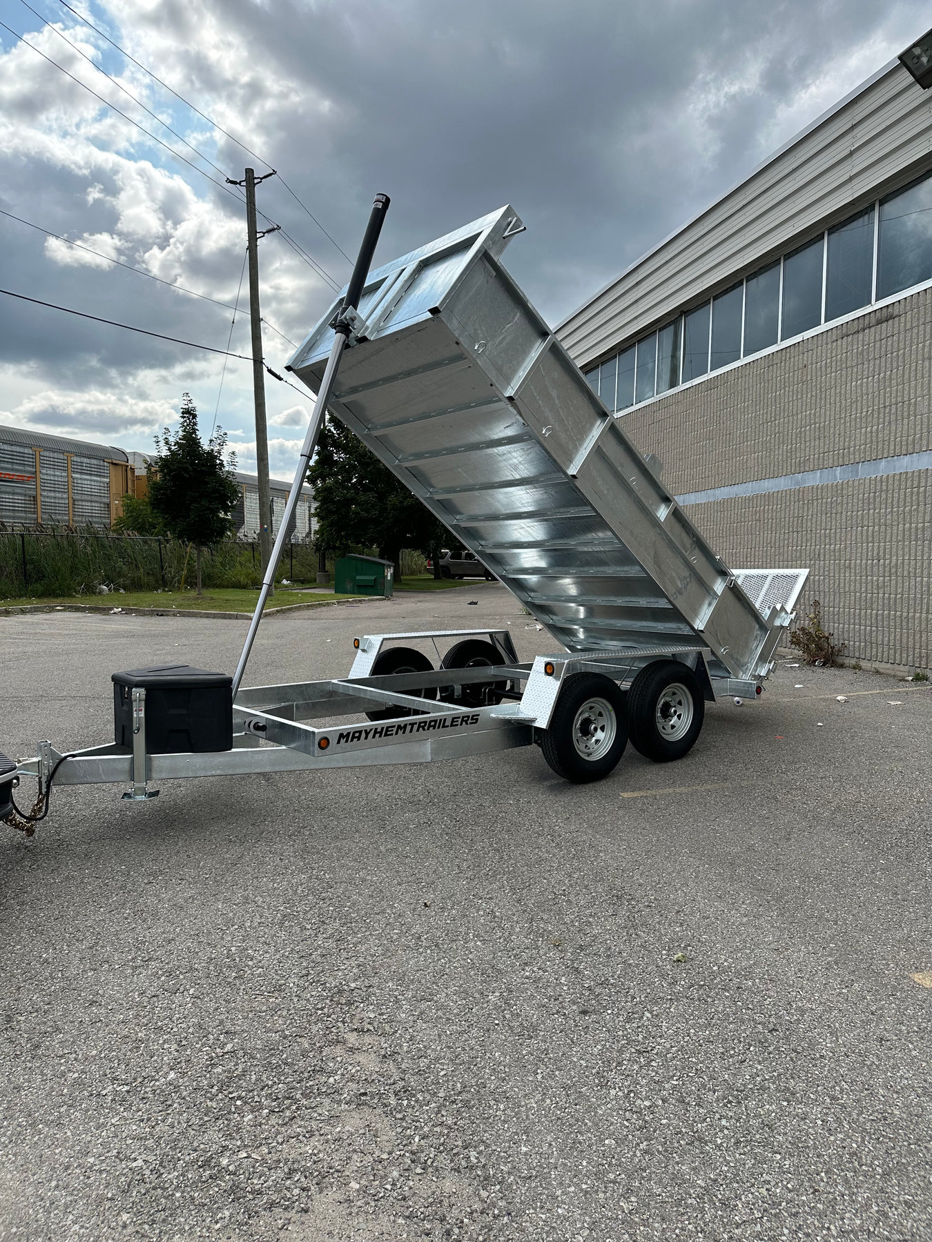 6.5 x 12 7Ton Combo Dump Trailer Telescopic Lift With Ramps photo 5
