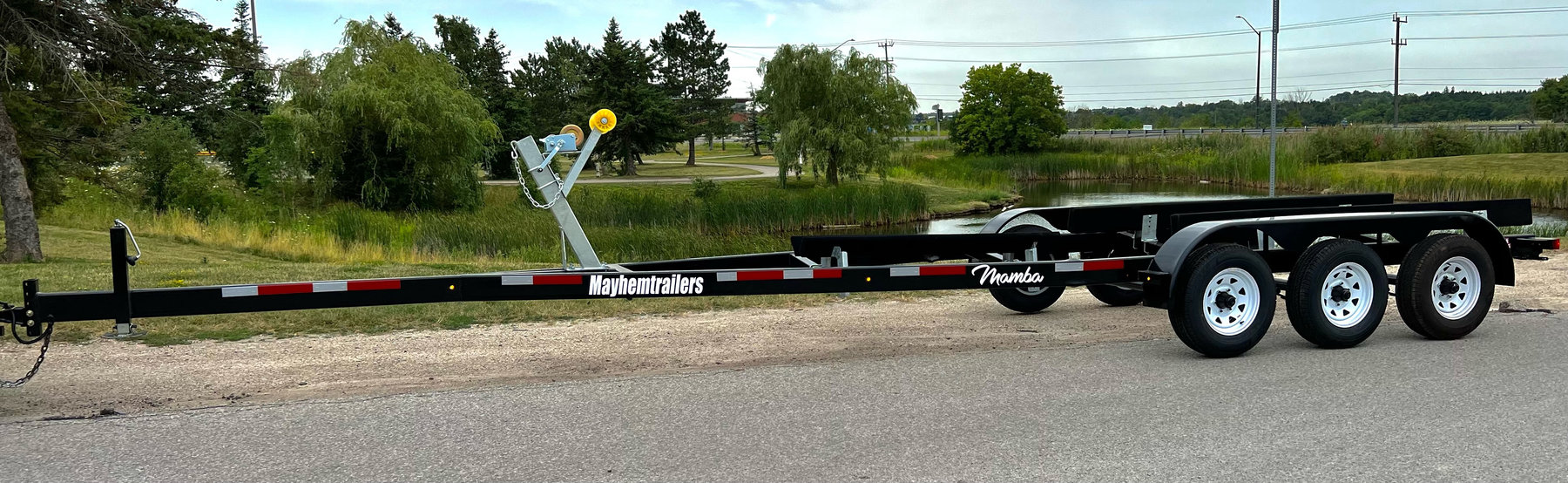 28-34ft Steel 15,000lb Boat Trailer Tri Axle photo 2