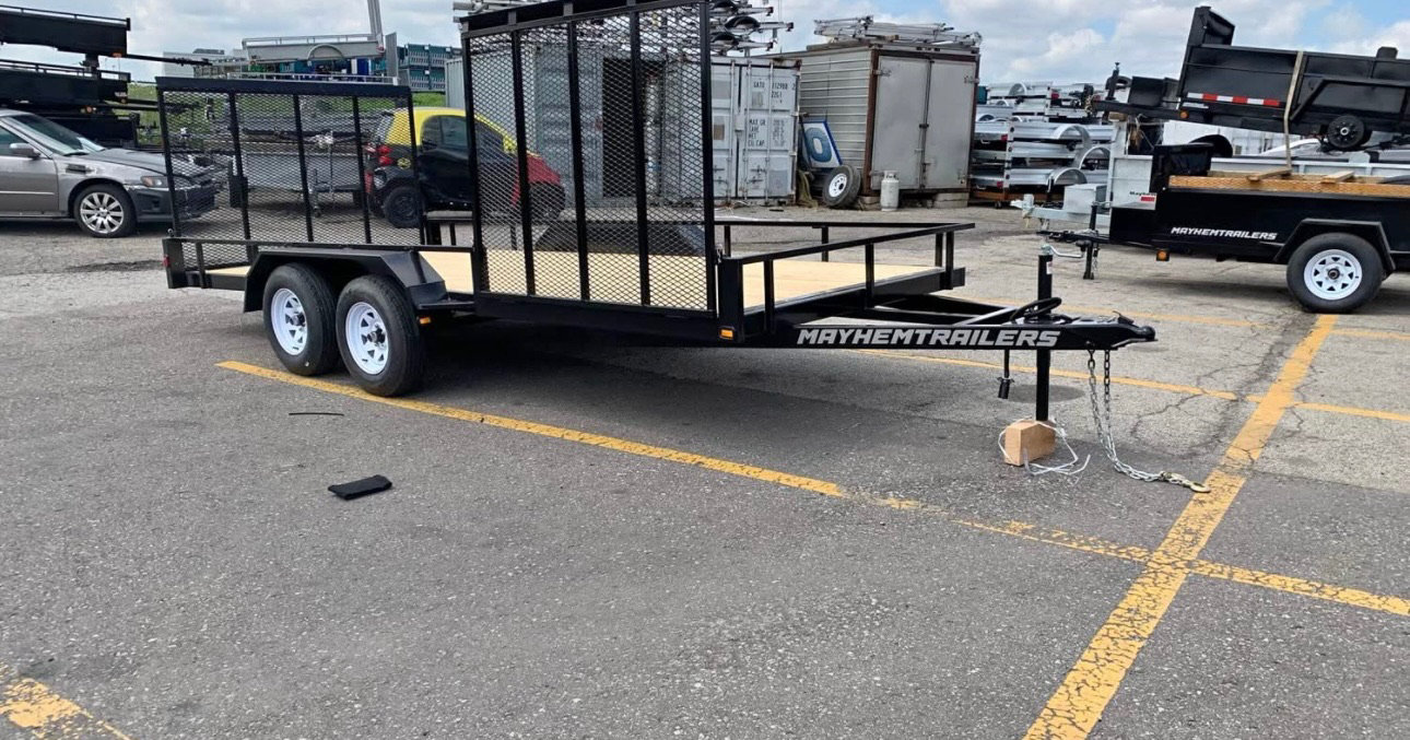 80 x 14 Tandem 7,000lb Dual Gate Atv/Utility Trailer photo 2
