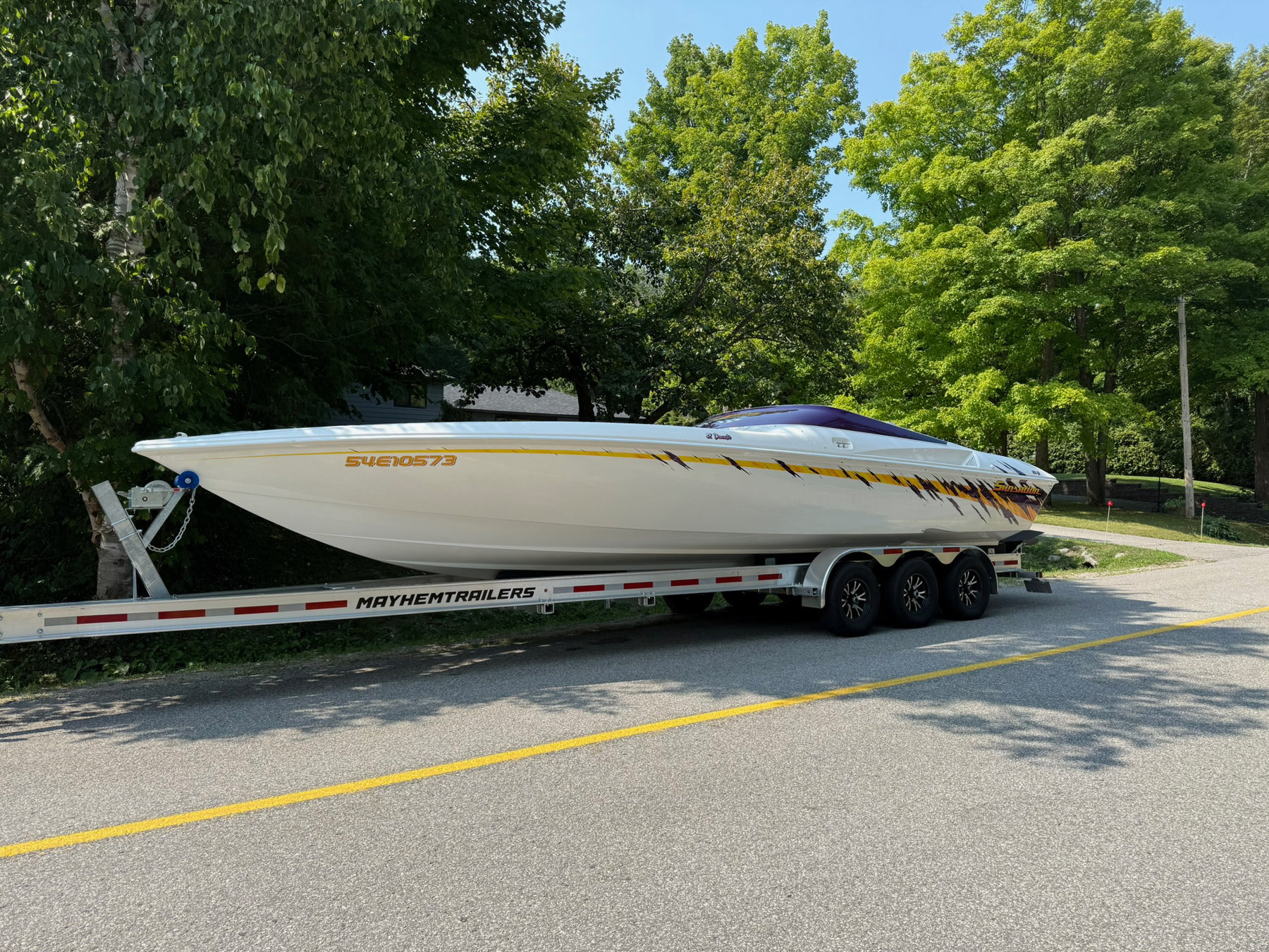 21,000lb Aluminum Boat Trailer 28-35ft Tri Axle photo 8