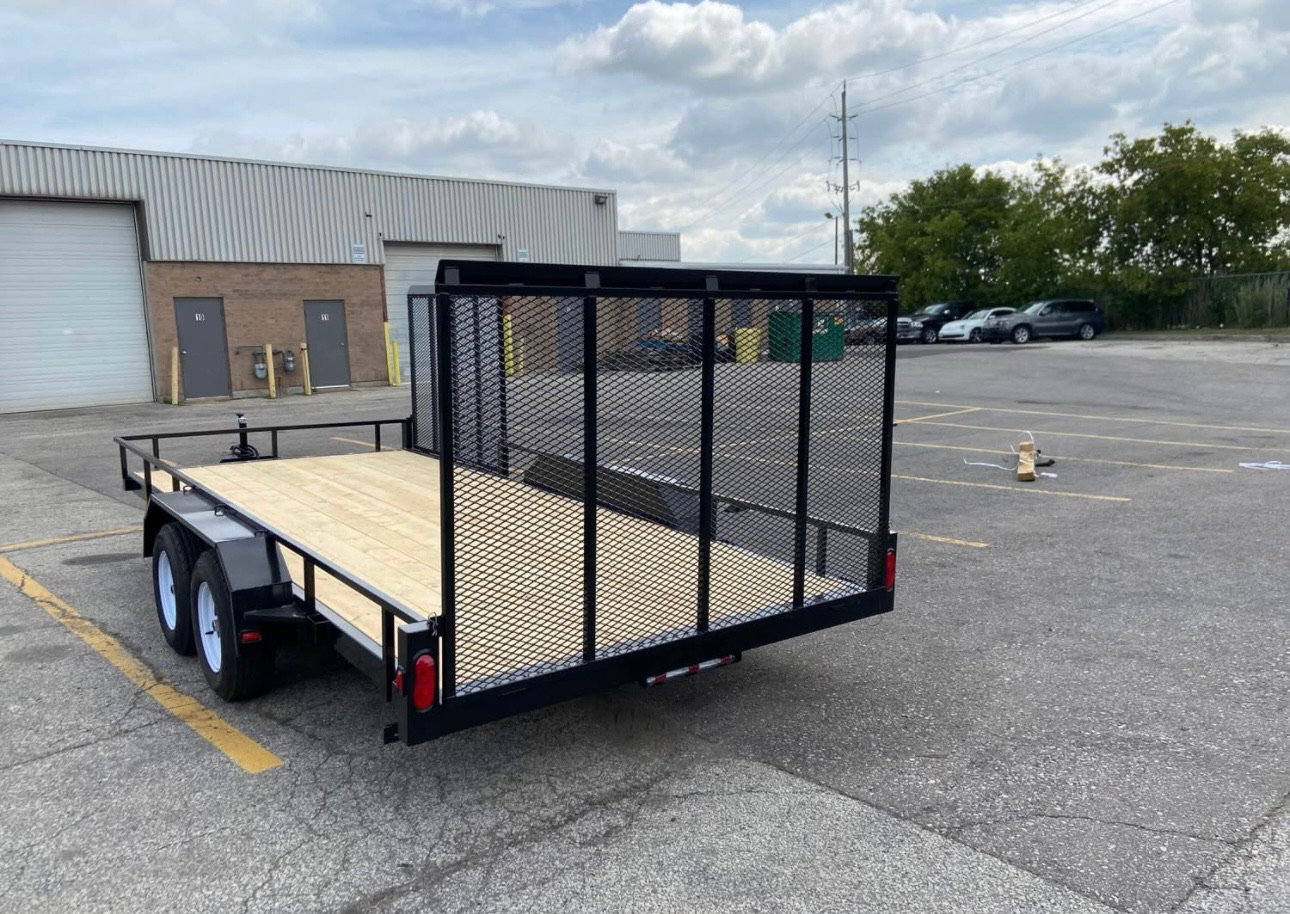 80 x 14 Tandem 7,000lb Dual Gate Atv/Utility Trailer photo 3