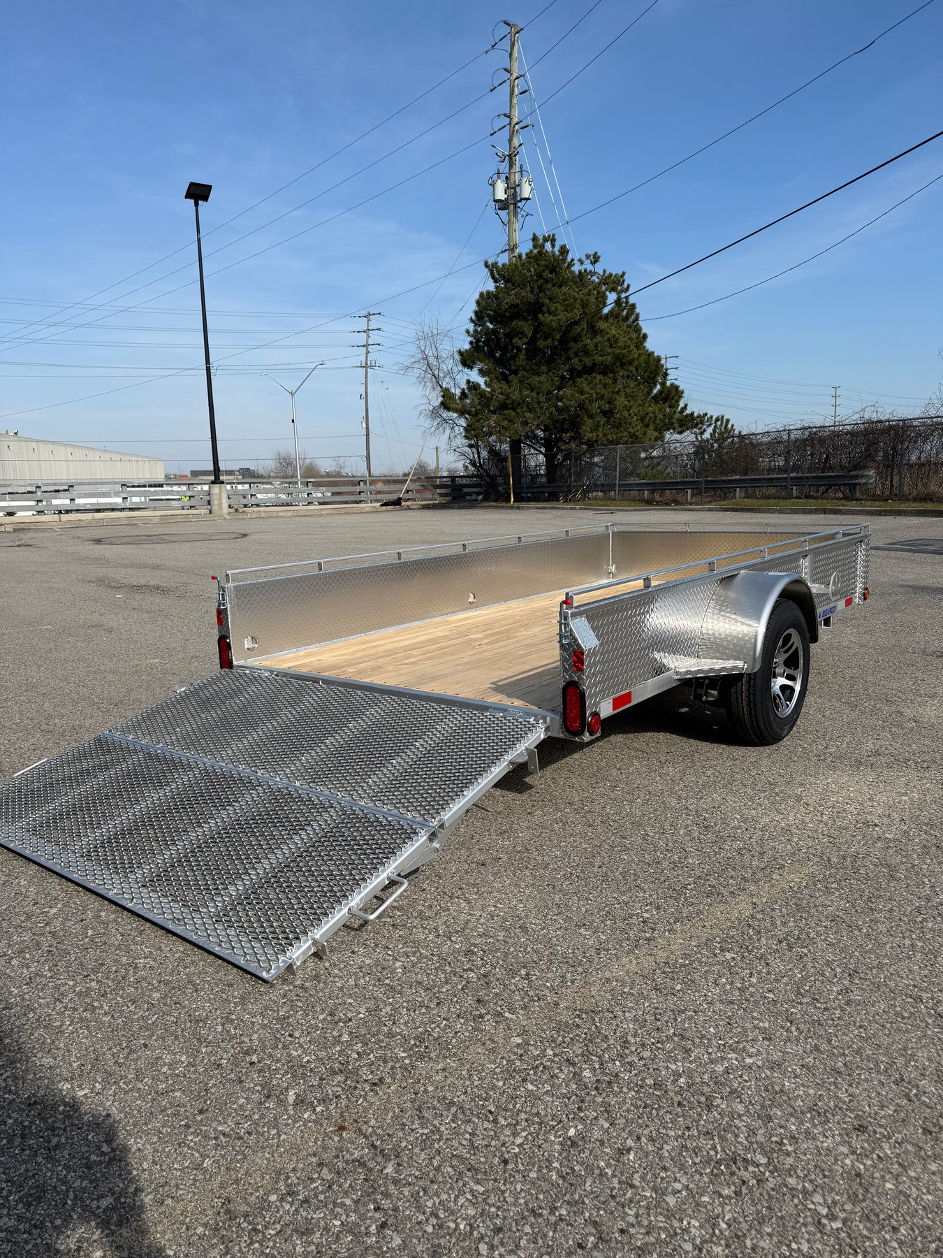 6 x 12 aluminum utility / ATV trailer with ramp 3500lb axle photo 5