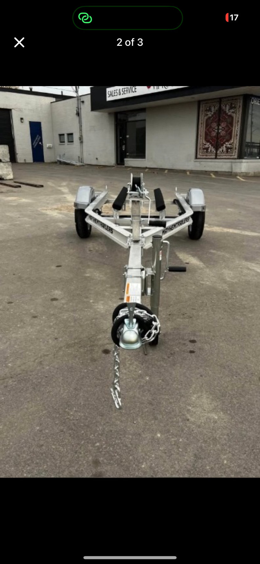 Single Alumimum PWC Trailer photo 2