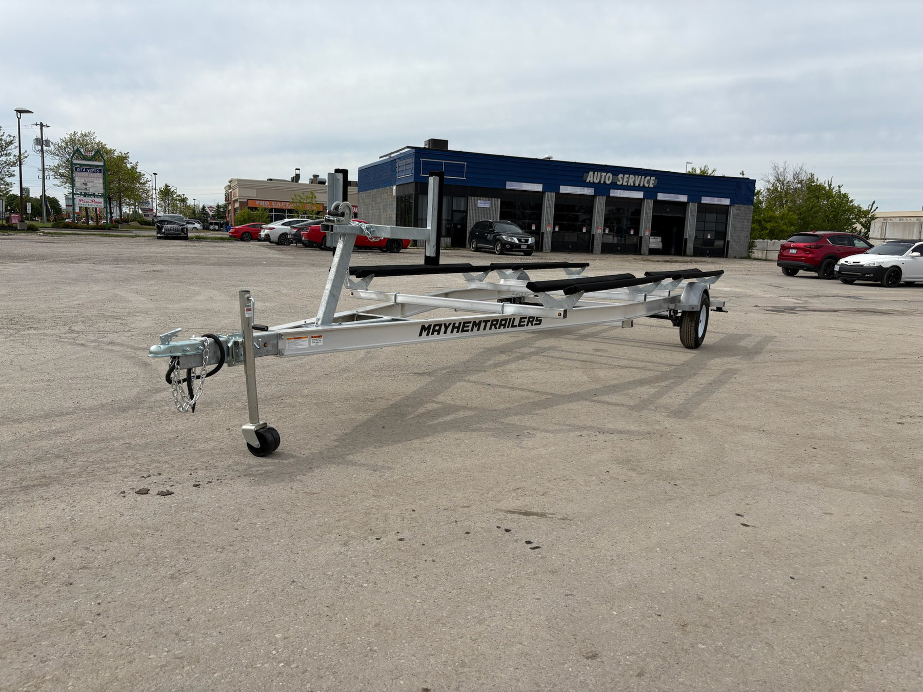 Aluminum Single Axle Pontoon Boat Trailer photo 1