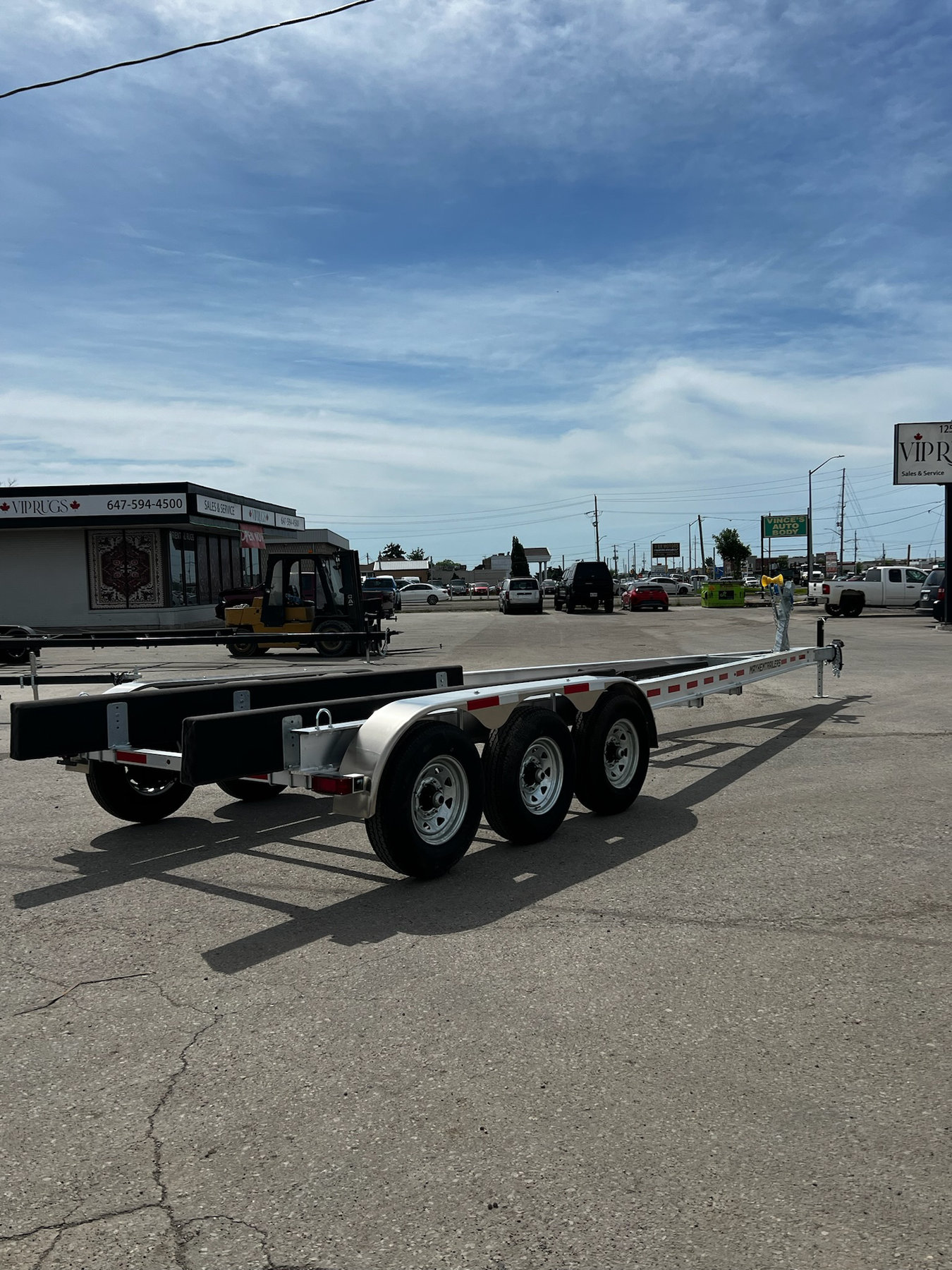 21,000lb 36-42ft Aluminum Boat Trailer Tri Axle photo 5