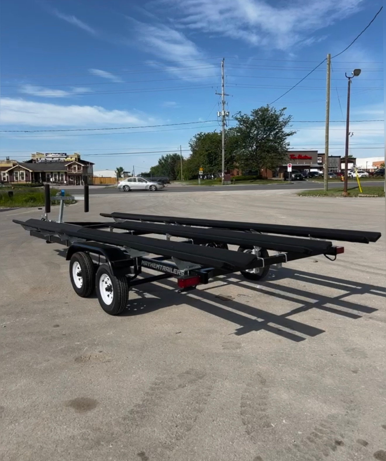 7,000lb Tandem Steel Pontoon Tri-Toon Boat Trailer photo 2