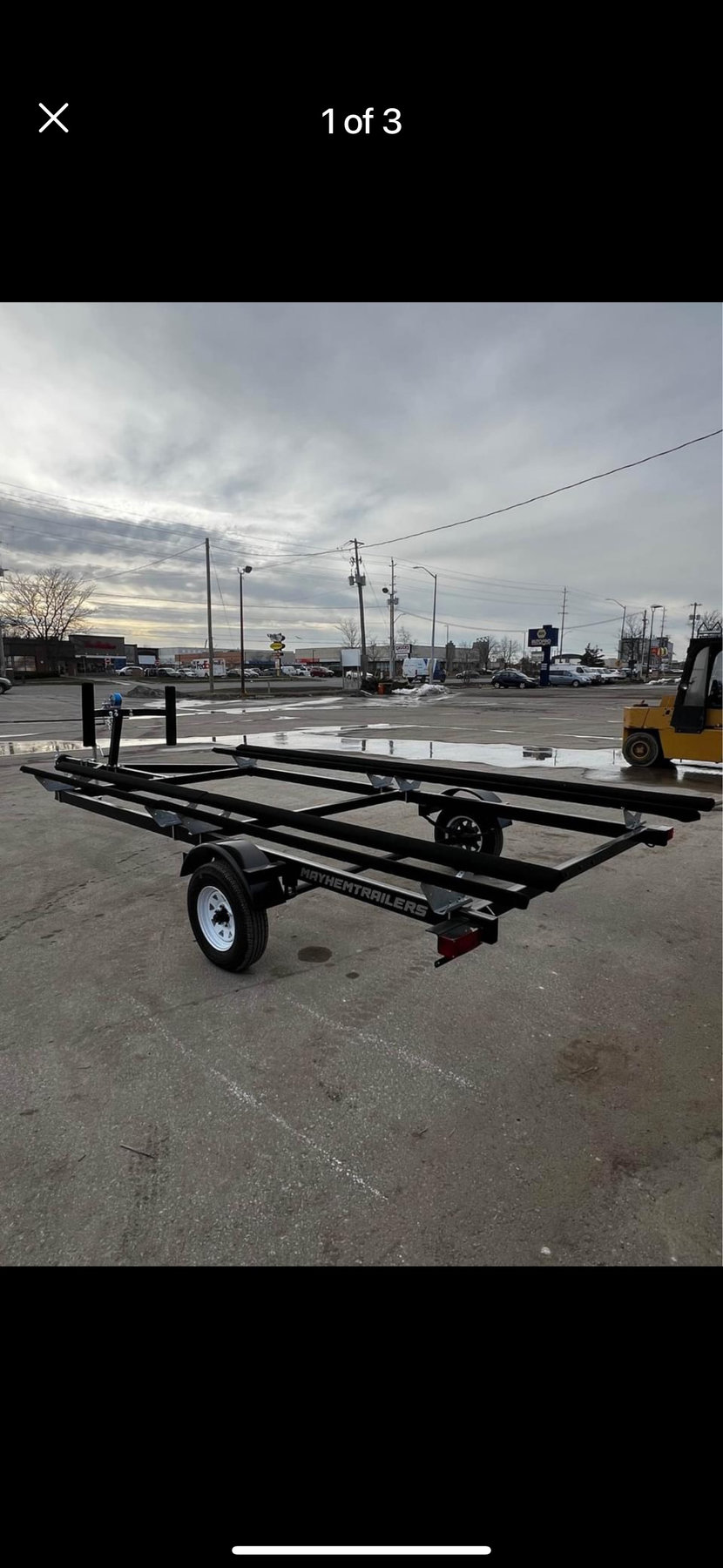 Pontoon boat 16’ / 20’  Trailer photo 1