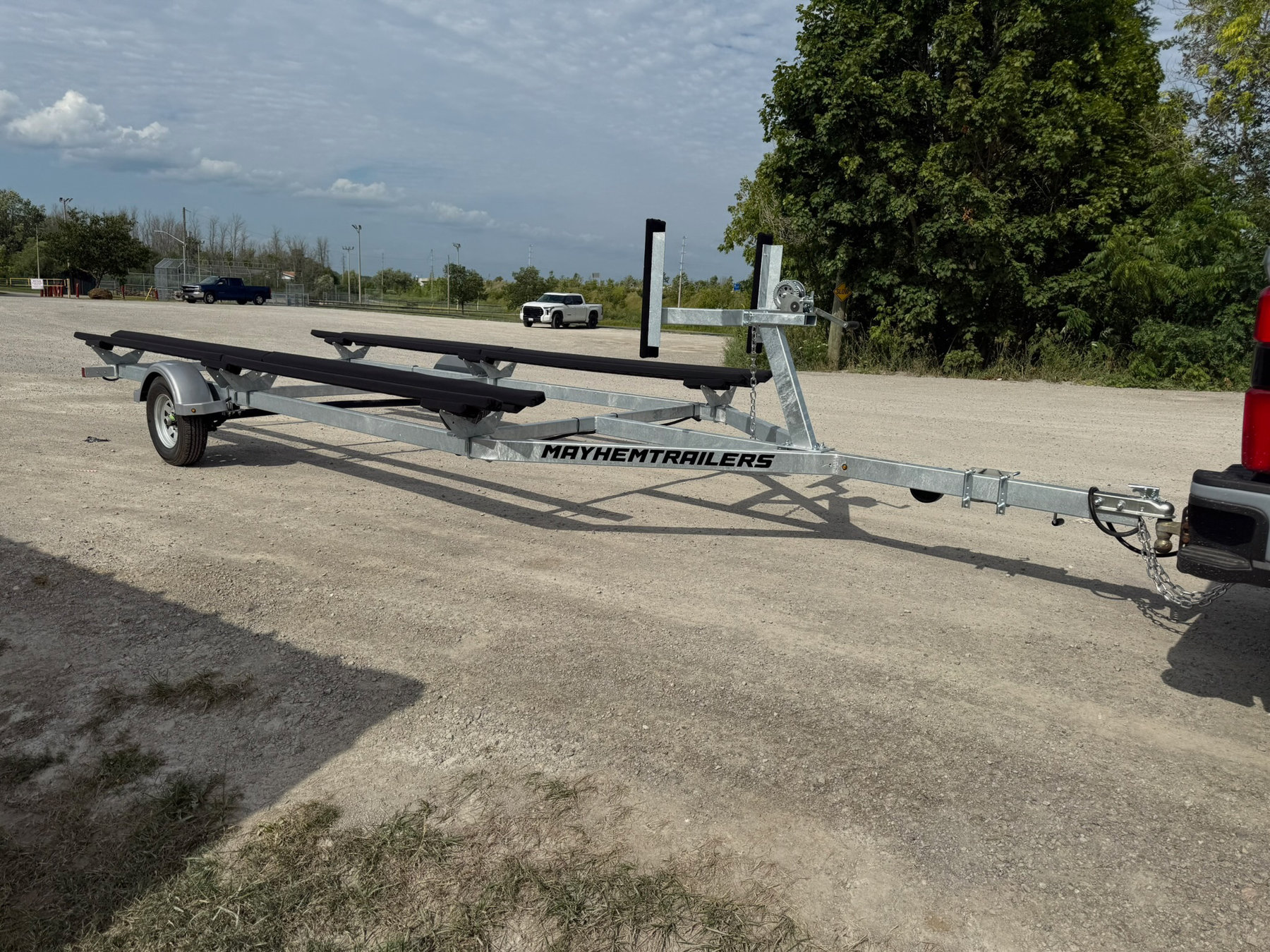 Galvanized Pontoon Boat Trailer Single Axle photo 2