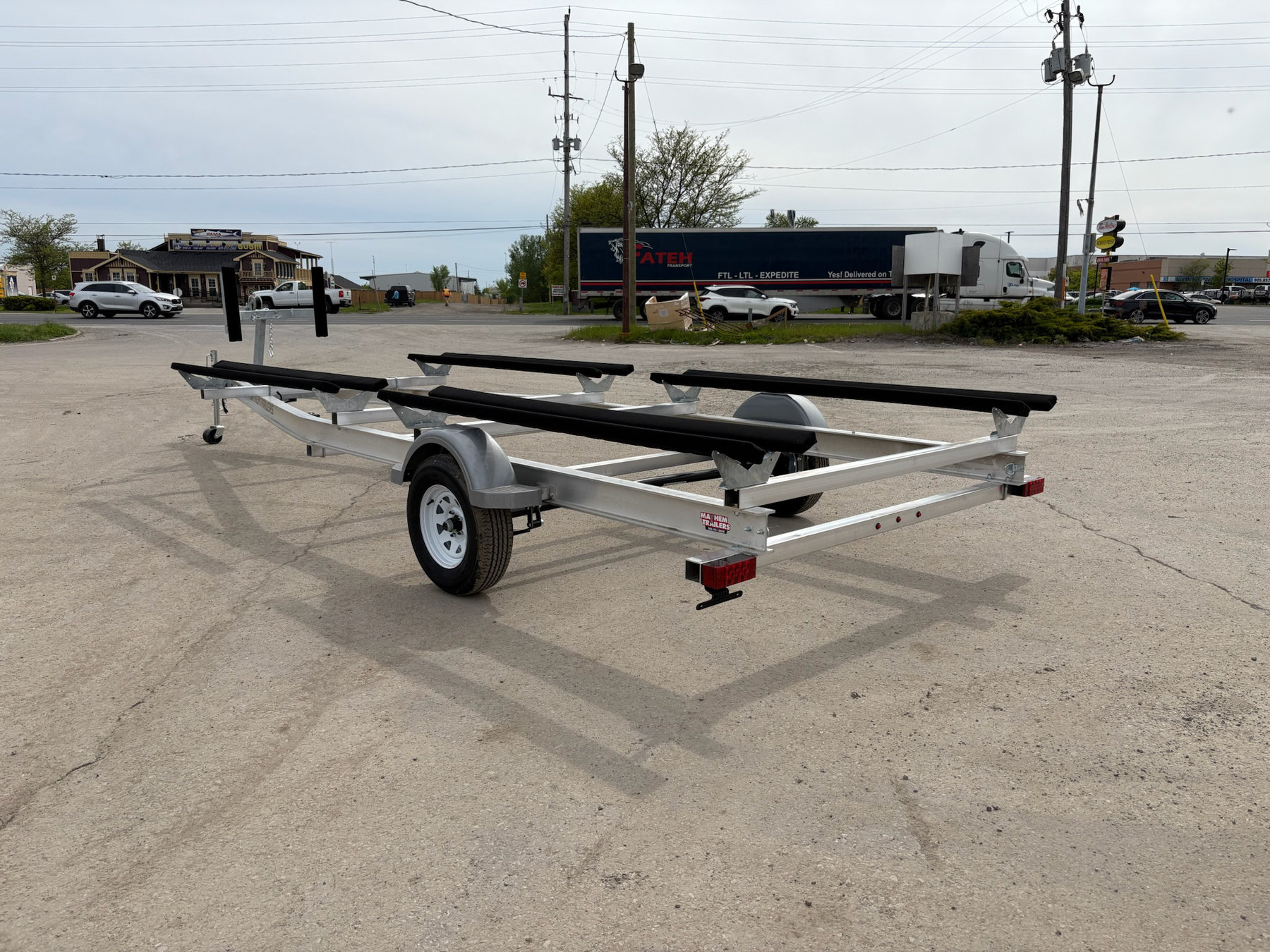 Aluminum Single Axle Pontoon Boat Trailer photo 2