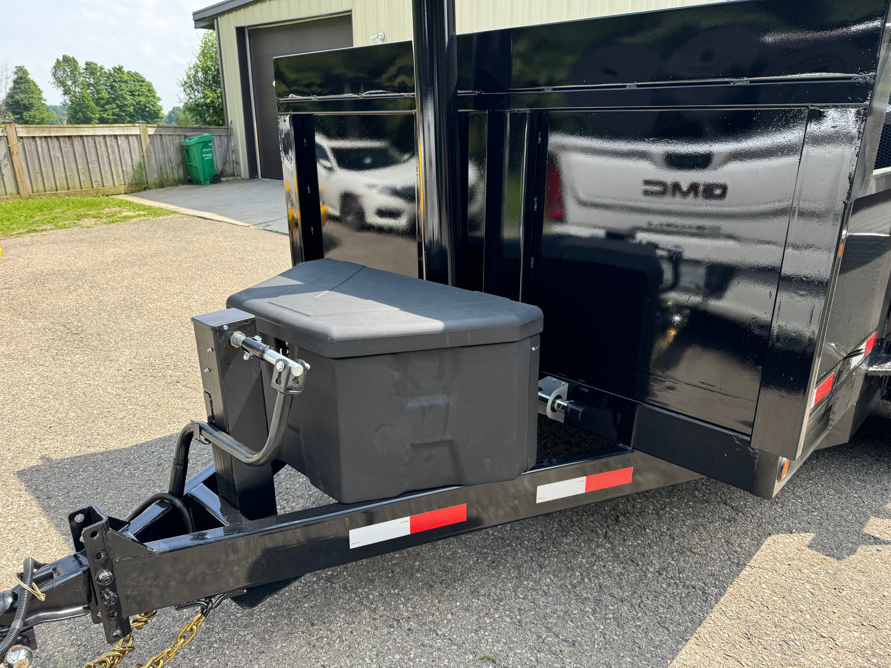 6.5 x 14 10ton combo dump trailer Black photo 6