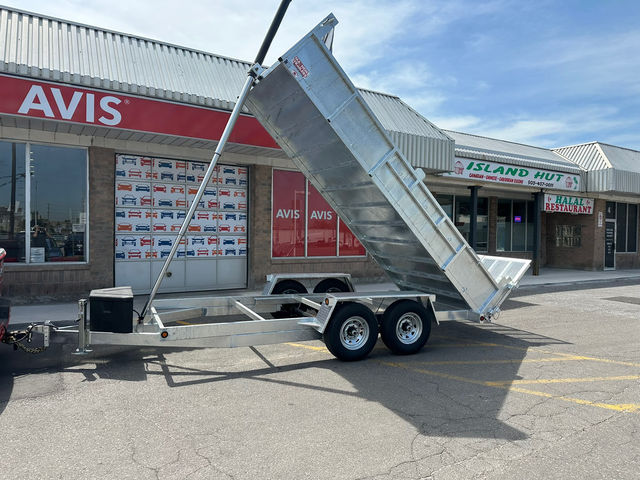 6.5 x 14 7Ton Combo Dump Telescopic 3 Post Dump Trailer With Ramps