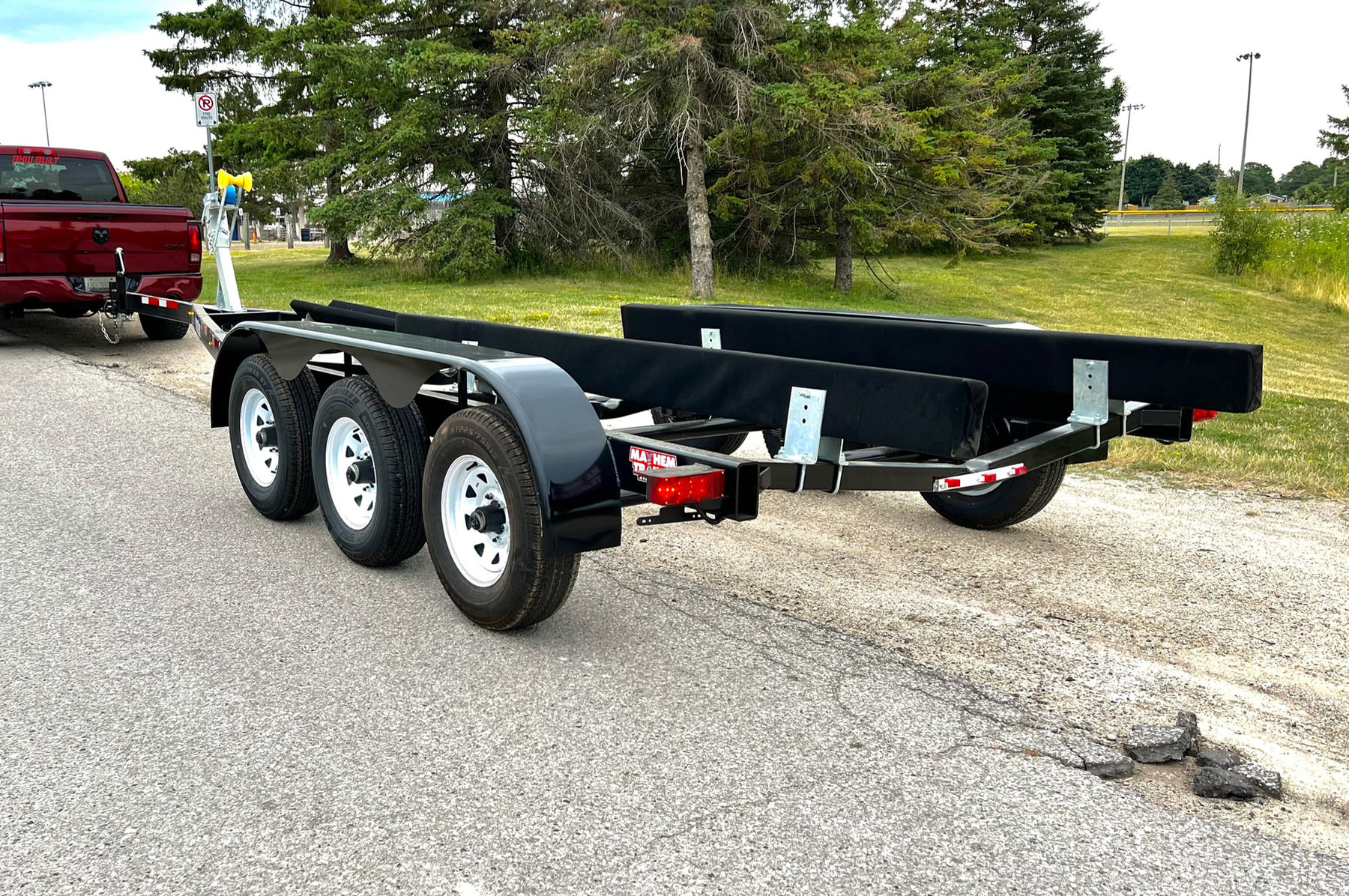 28-34ft Steel 15,000lb Boat Trailer Tri Axle photo 3