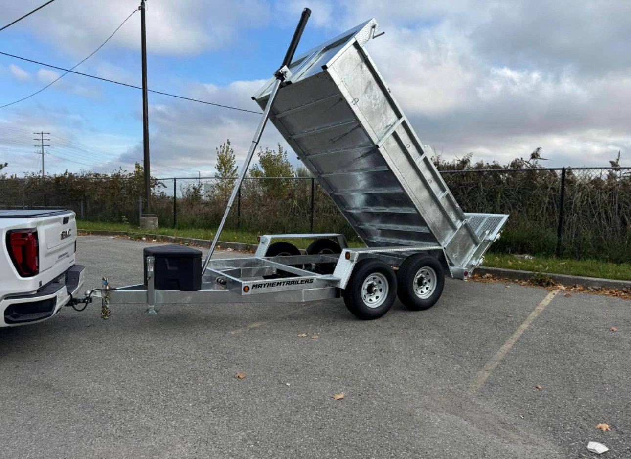 6.5 x 12 7Ton Combo Dump Trailer Telescopic Lift With Ramps photo 1