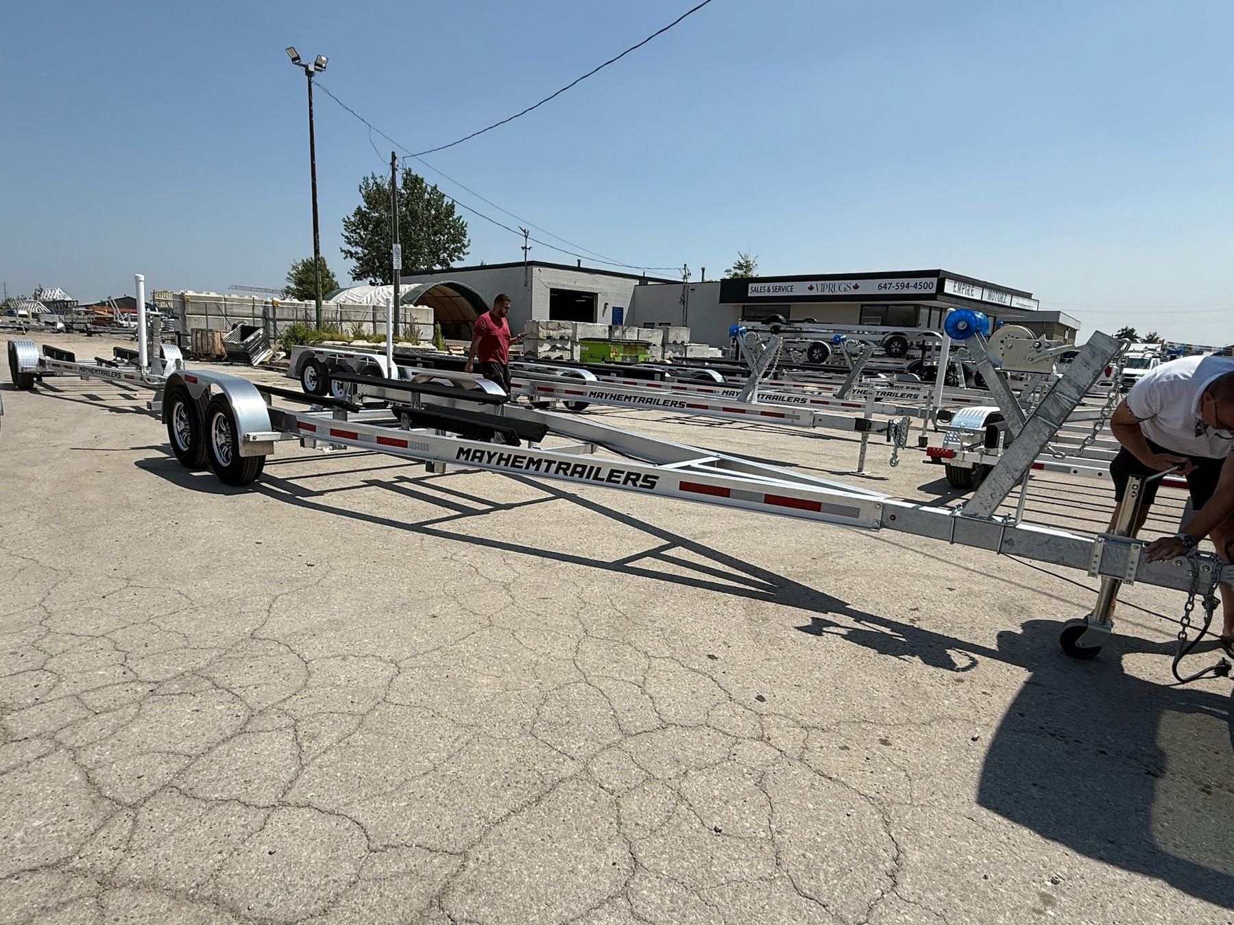 7,000lb Tandem Alumimum Wake / Ski Boat Trailer with Notch photo 4